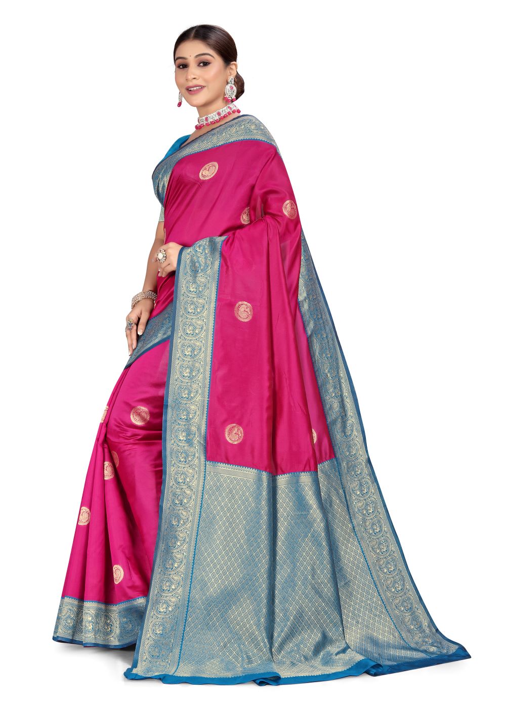 Printed Kanjivaram Pure Silk Multi Multicolour Saree