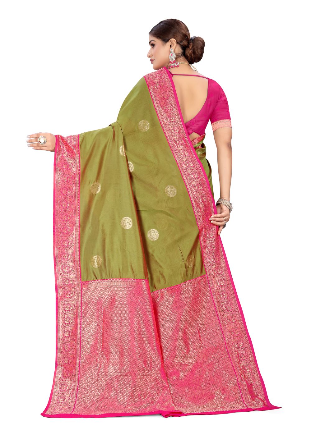 Printed Kanjivaram Pure Silk Multi Multicolour Saree