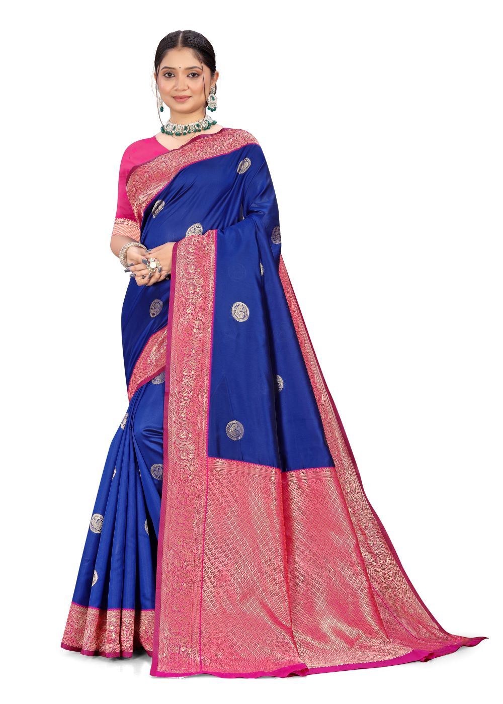 Printed Kanjivaram Pure Silk Multi Multicolour Saree