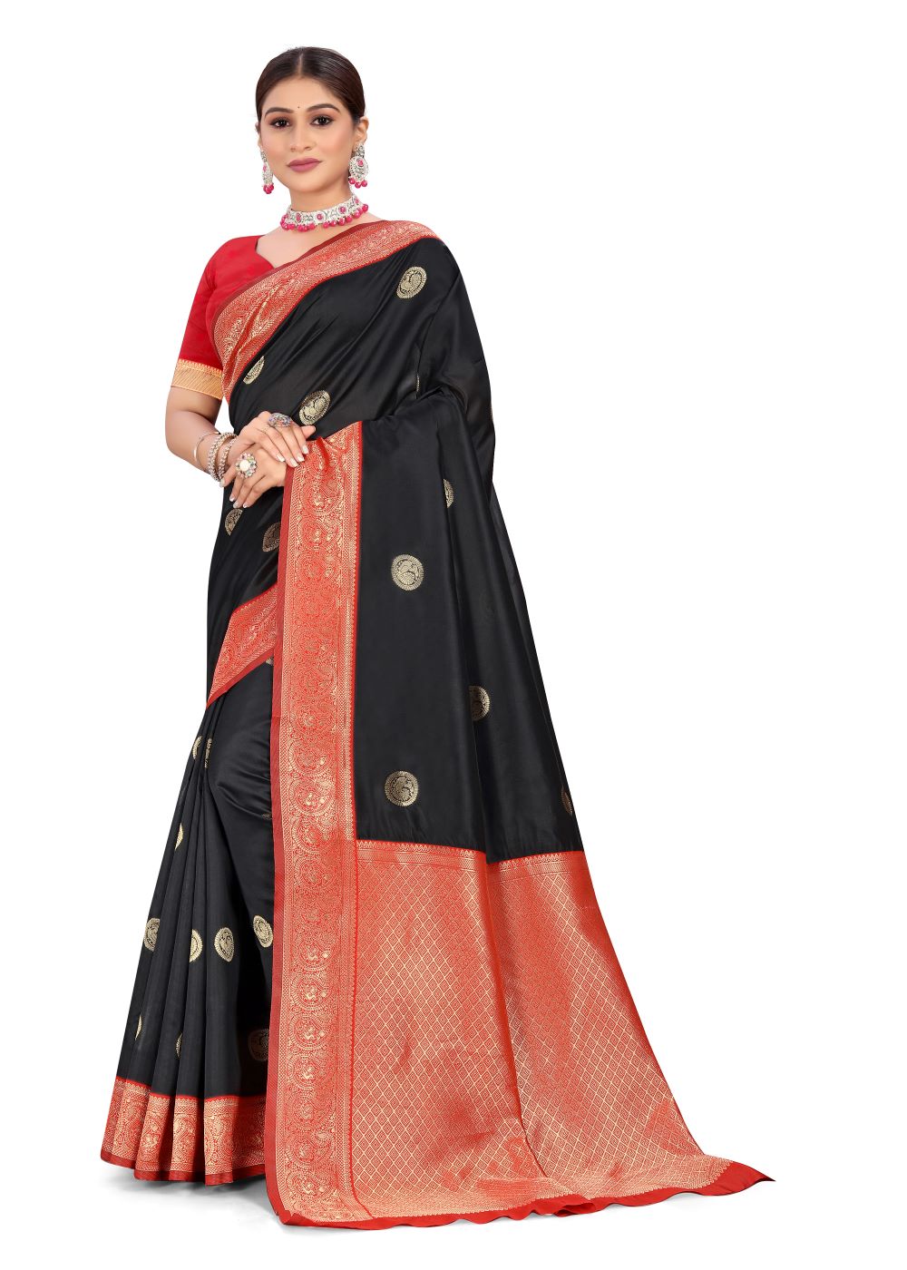 Printed Kanjivaram Pure Silk Multi Multicolour Saree