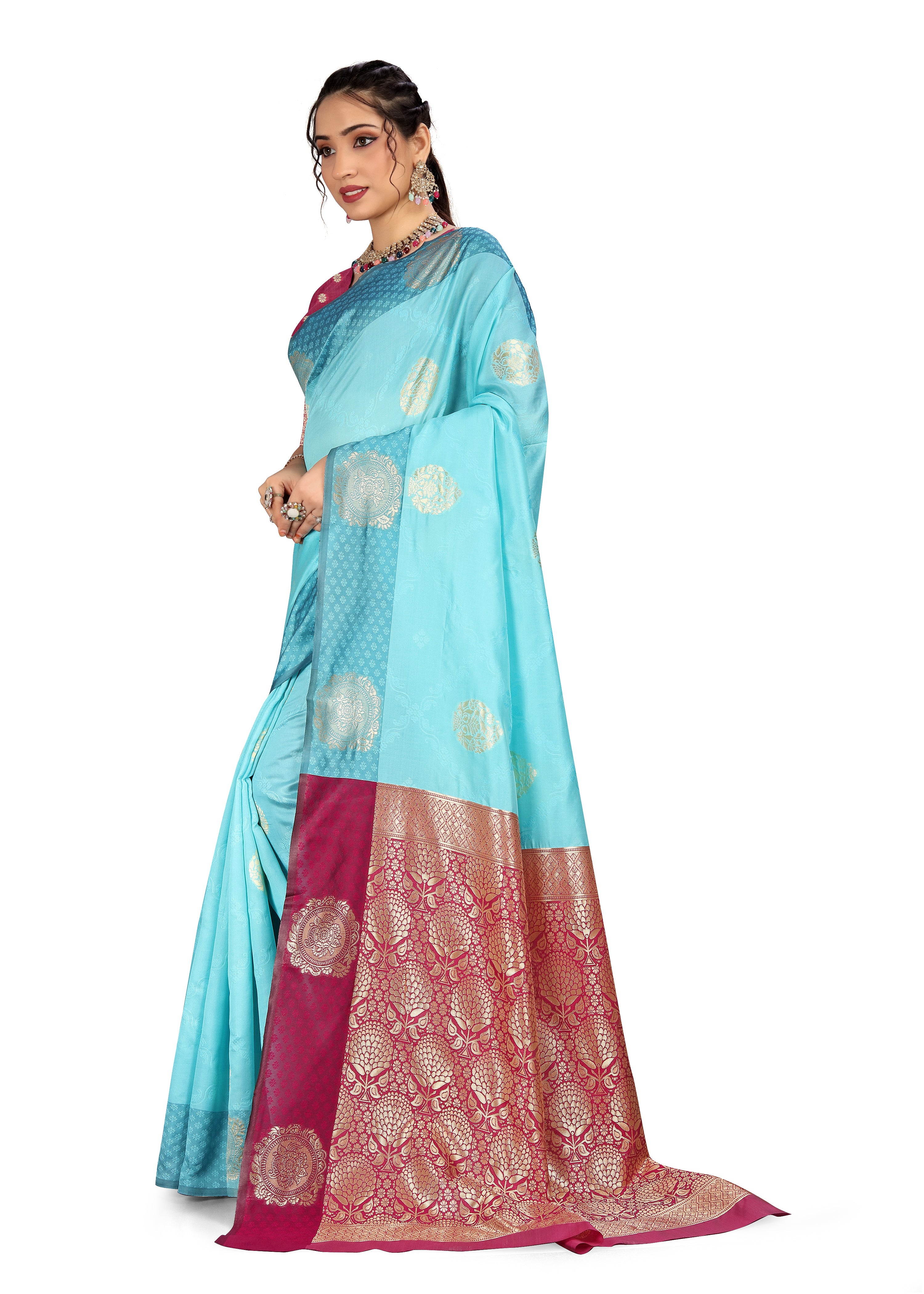 Woven Banarasi Cotton Silk, Art Silk Saree