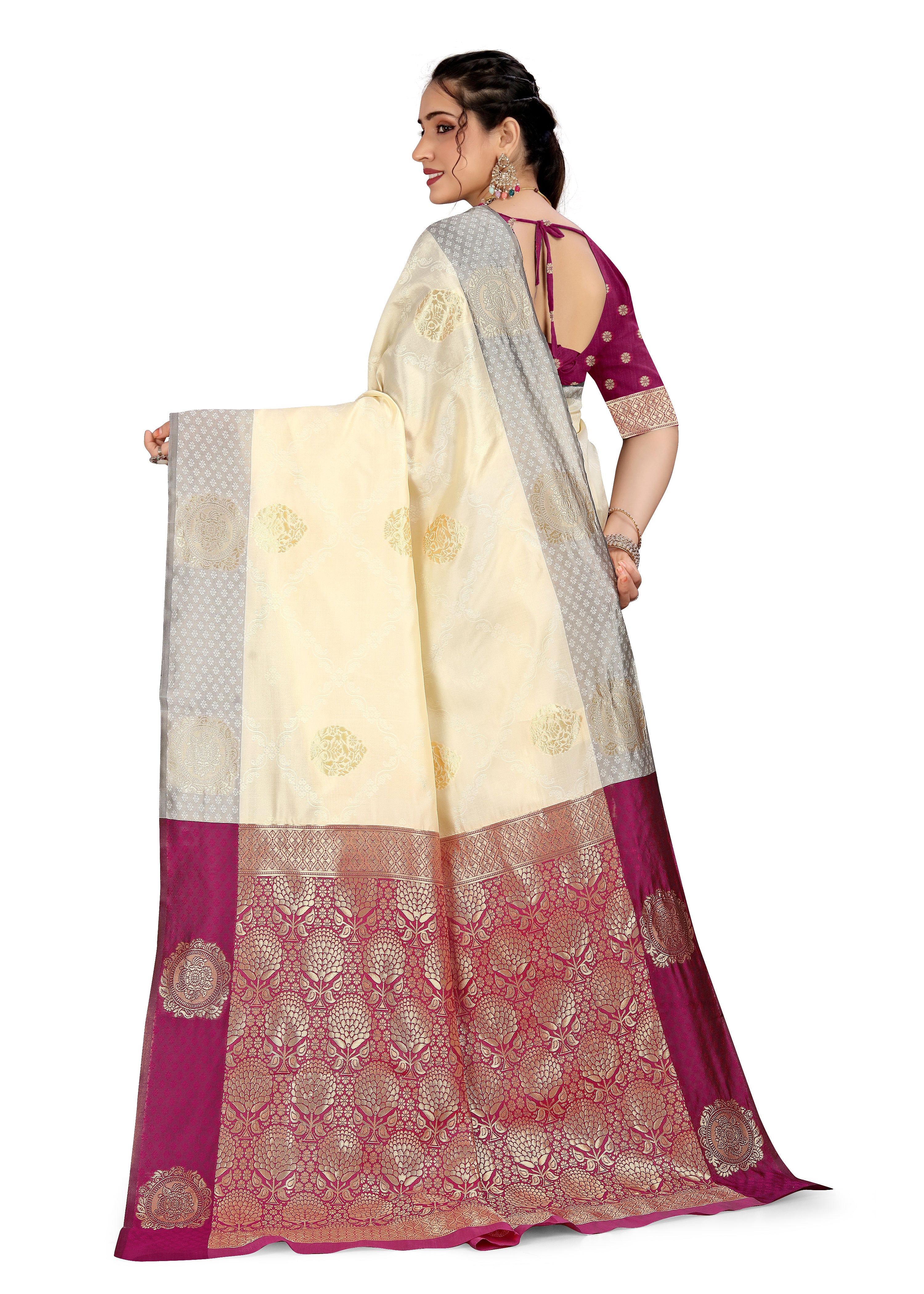 Woven Banarasi Cotton Silk, Art Silk Saree