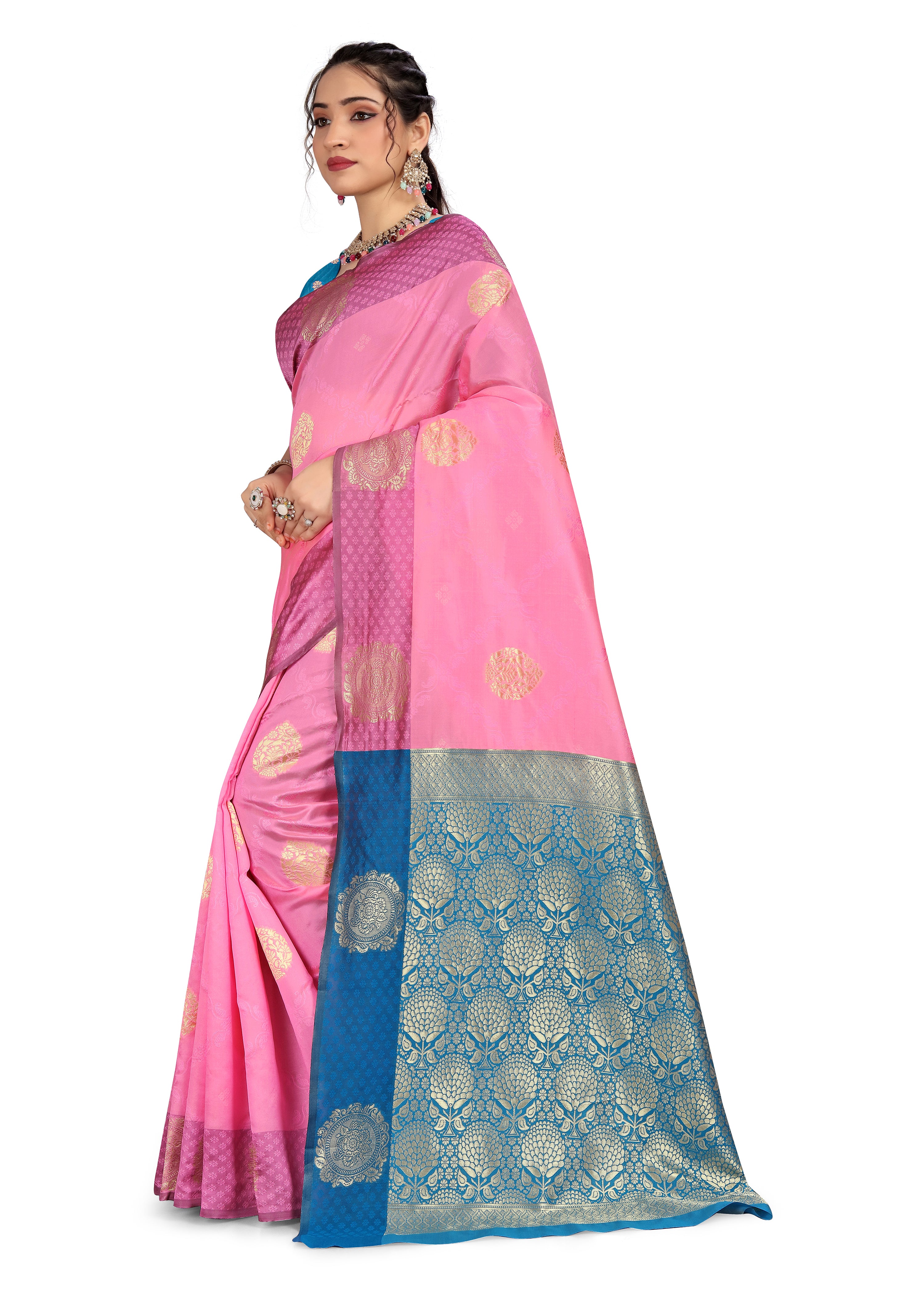 Woven Banarasi Cotton Silk, Art Silk Saree