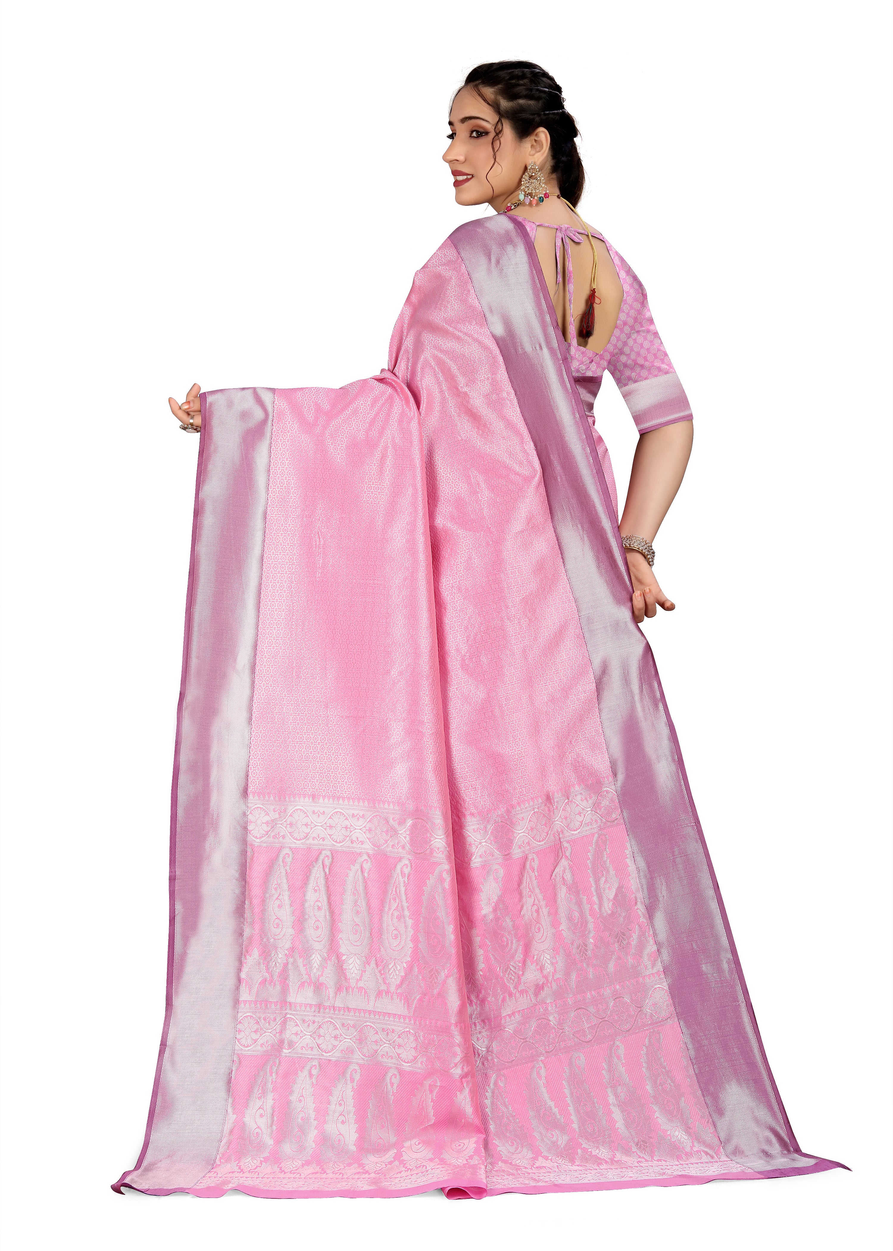 Printed Banarasi Pure Silk Saree