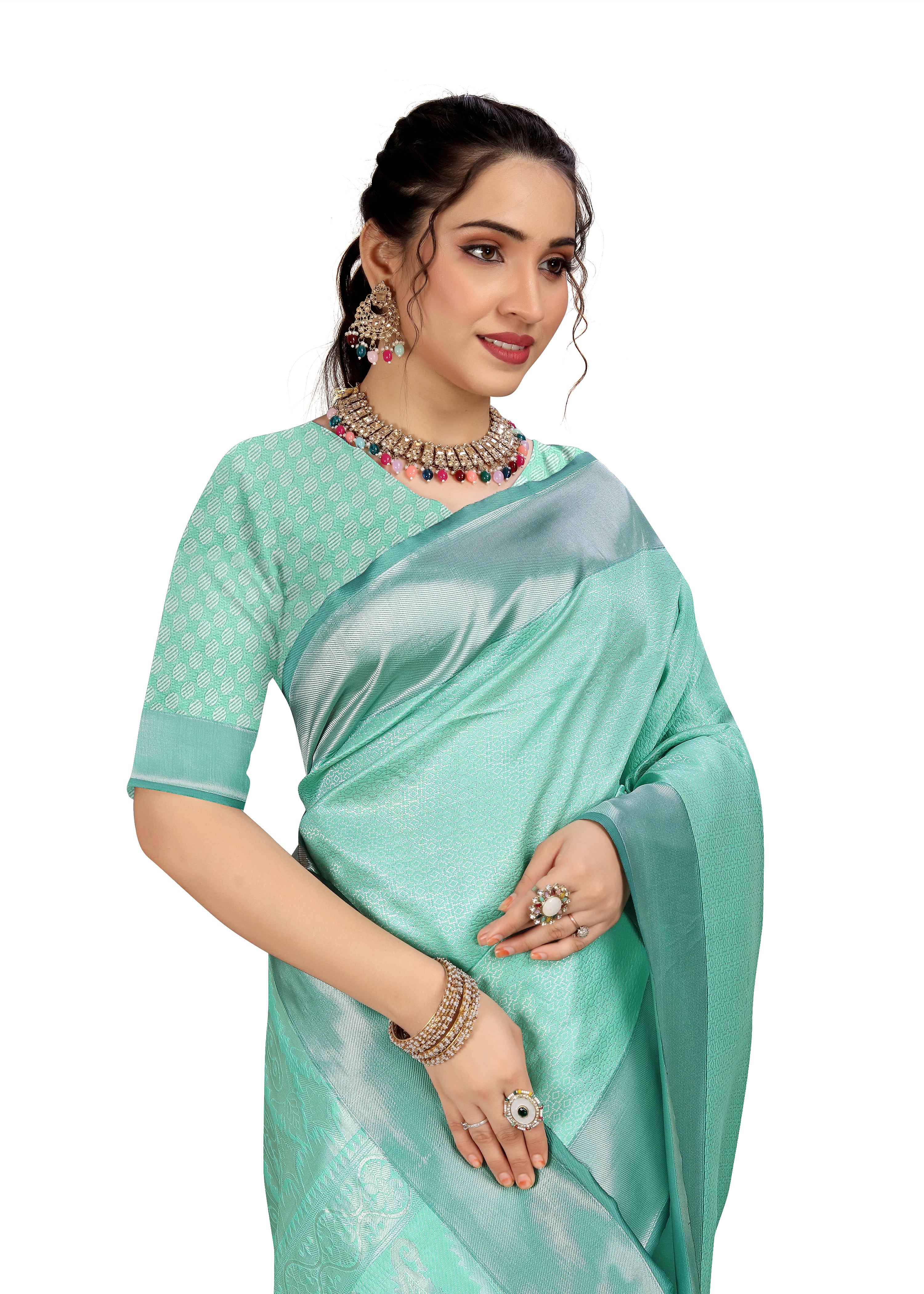 Printed Banarasi Pure Silk Saree