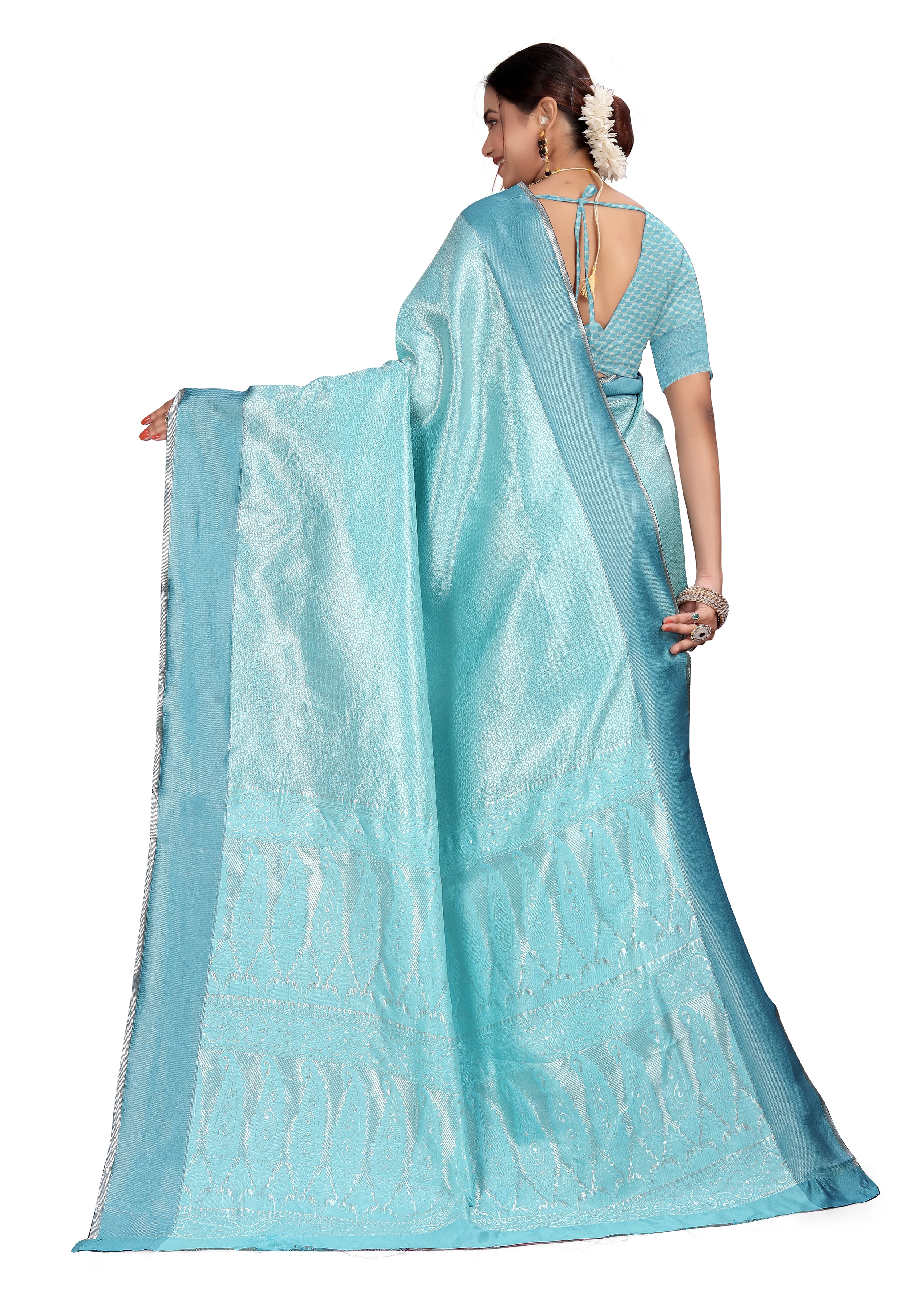 Printed Banarasi Pure Silk Saree