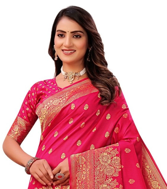 Beautiful Trendy Banarasi Silk Saree