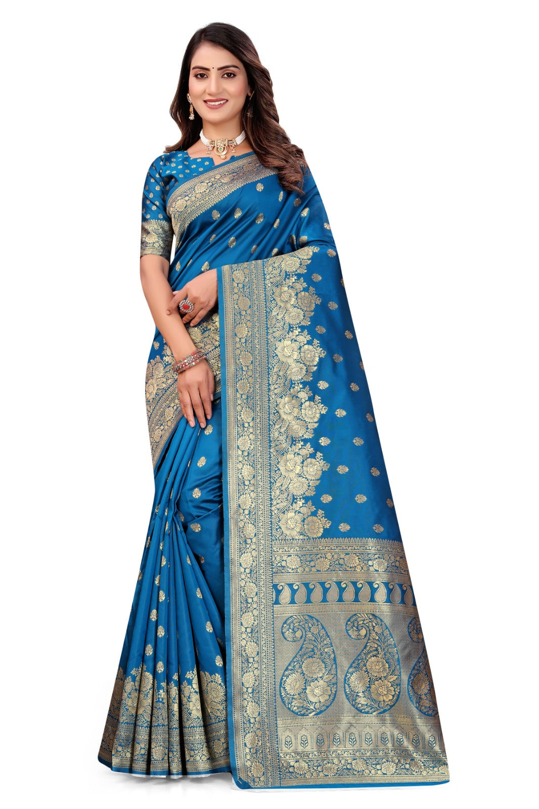 Beautiful Trendy Banarasi Silk Saree