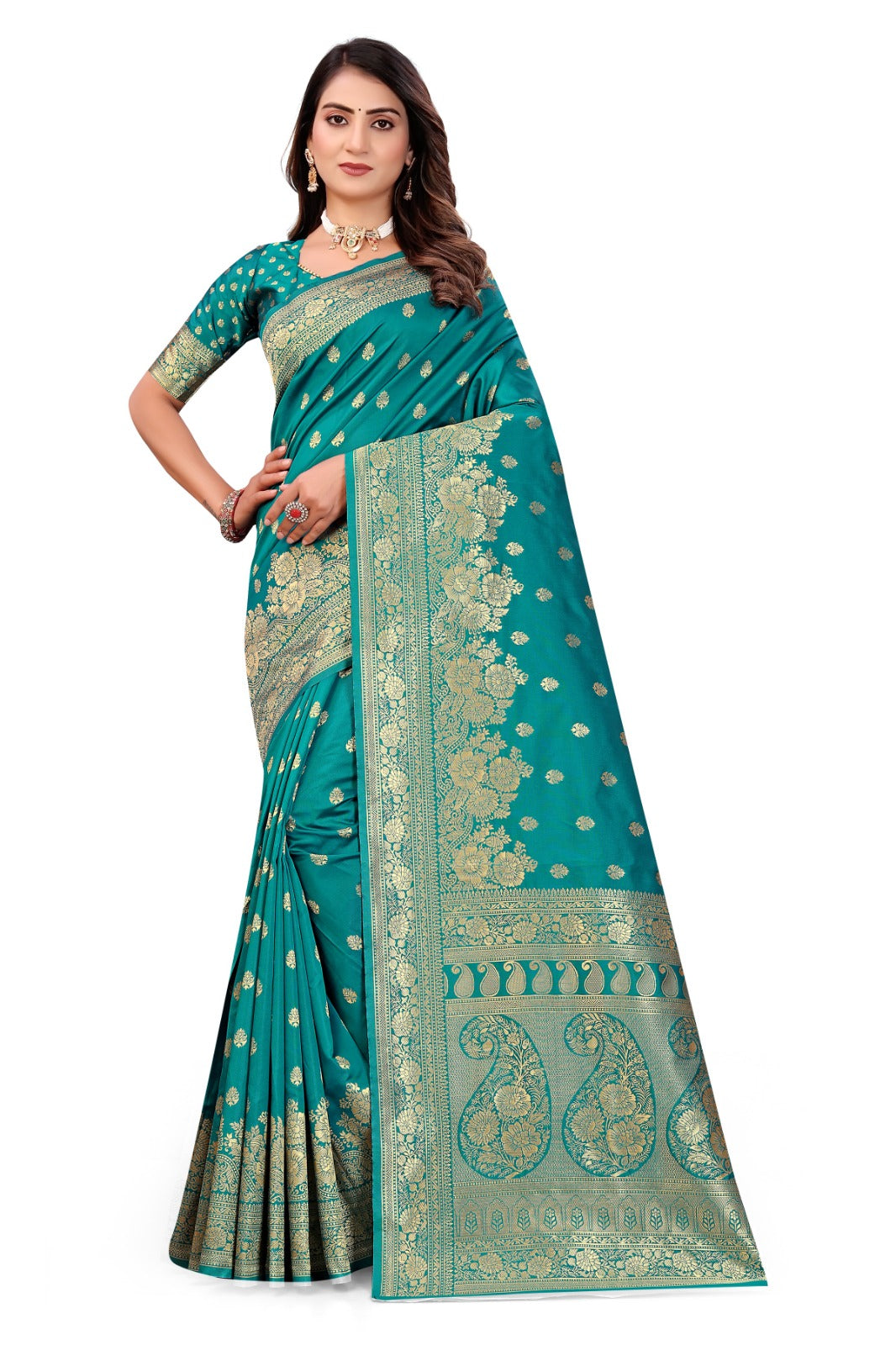 Beautiful Trendy Banarasi Silk Saree