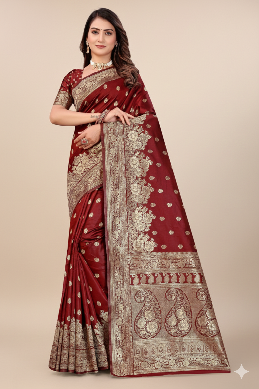 Beautiful Trendy Banarasi Silk Saree