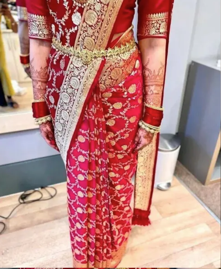 Multi Color Soft Lichi Silk Jacquard All Over Saree