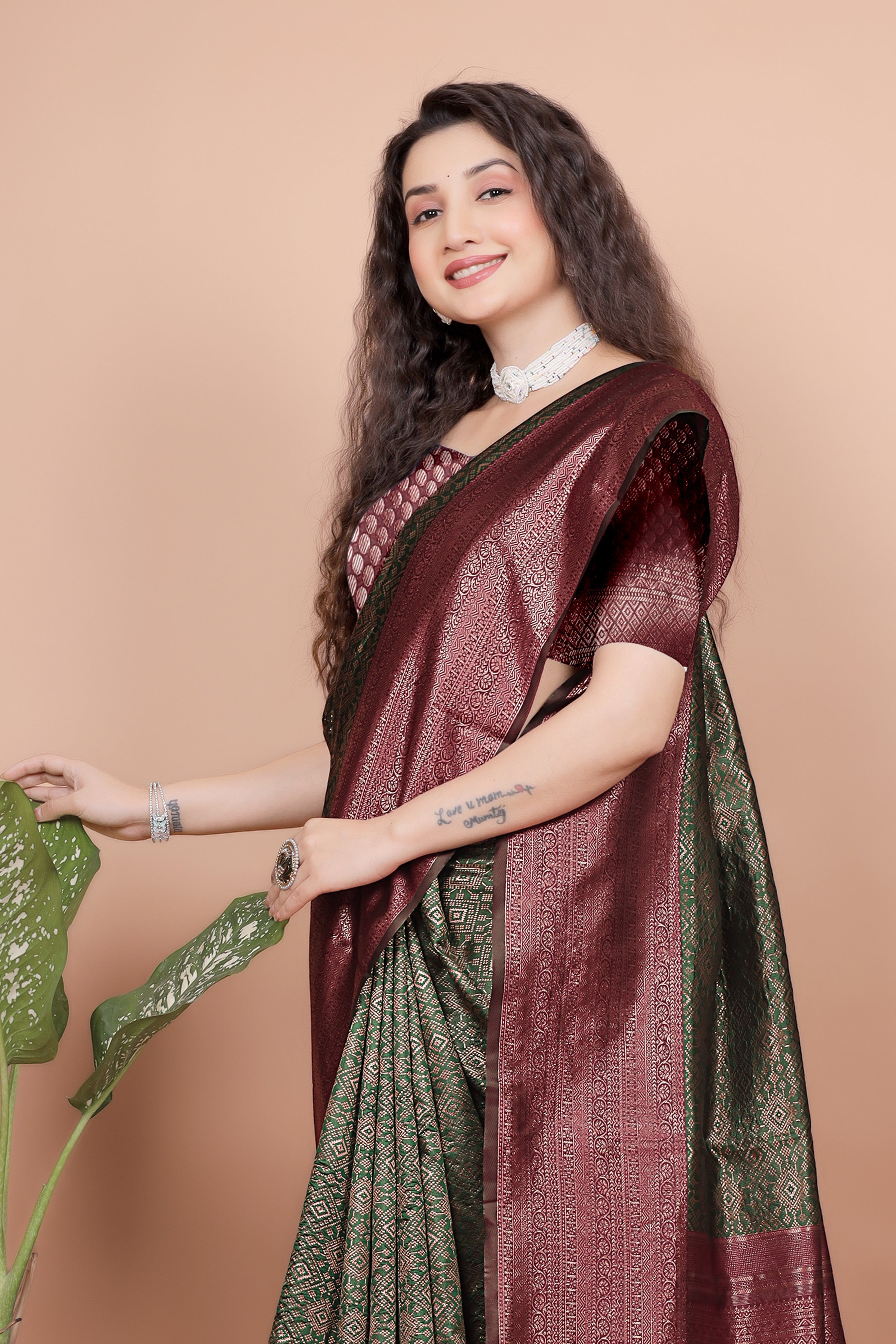 Printed Daily Wear Silk Blend Saree
