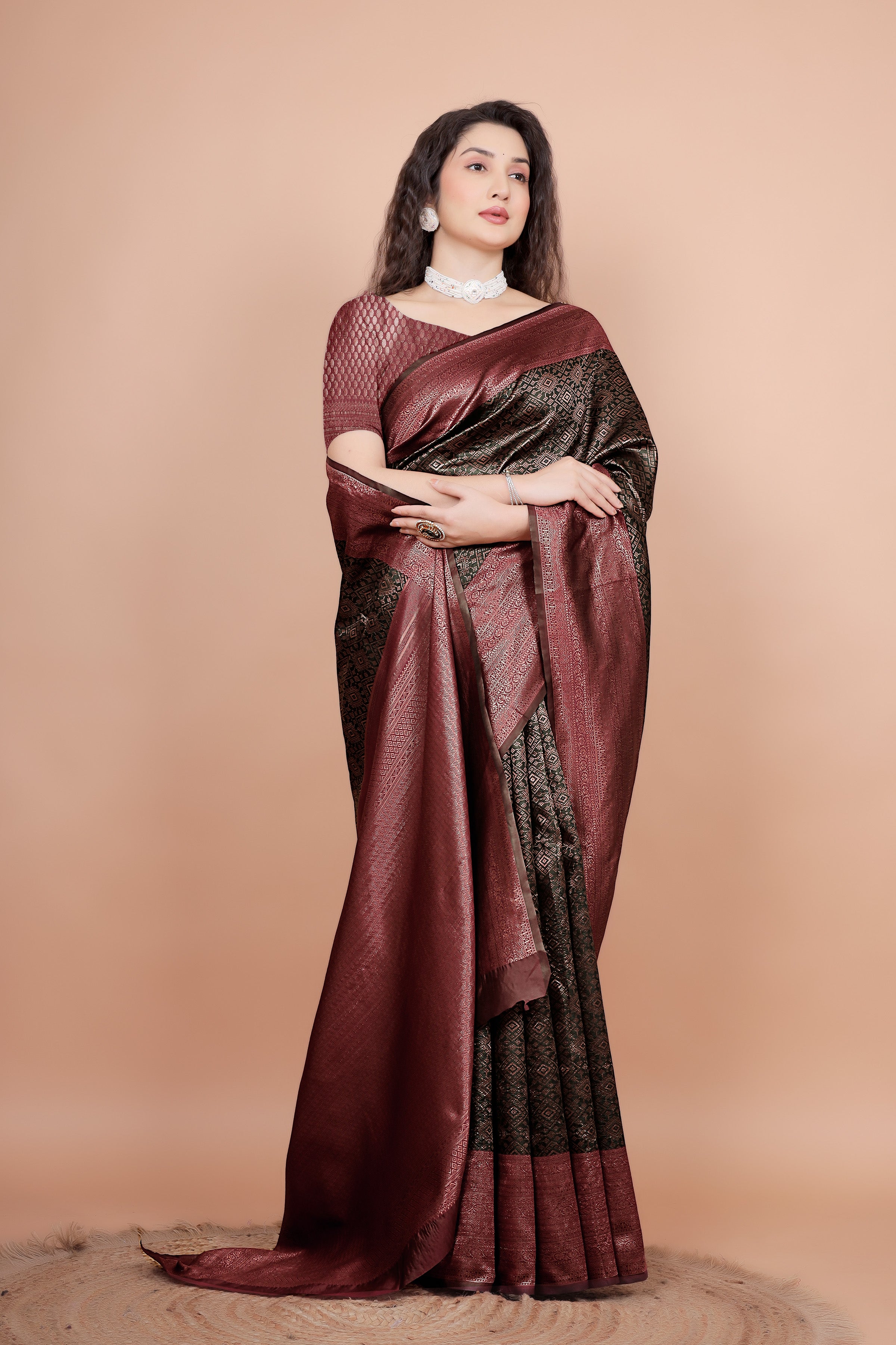 Printed Daily Wear Silk Blend Saree