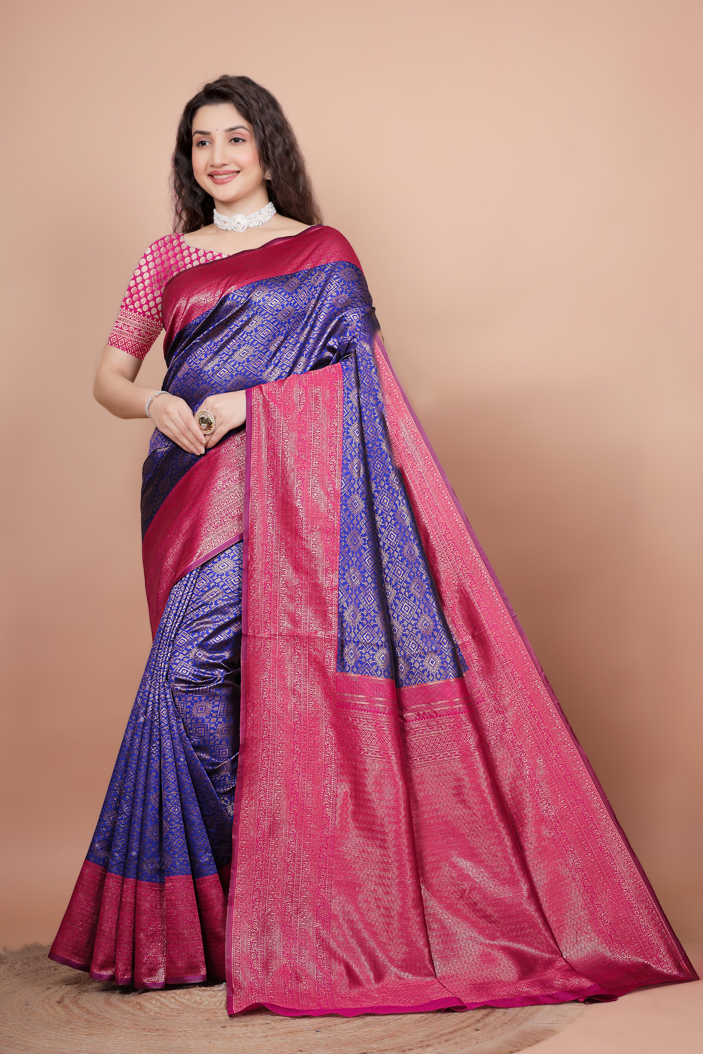 Printed Daily Wear Silk Blend Saree