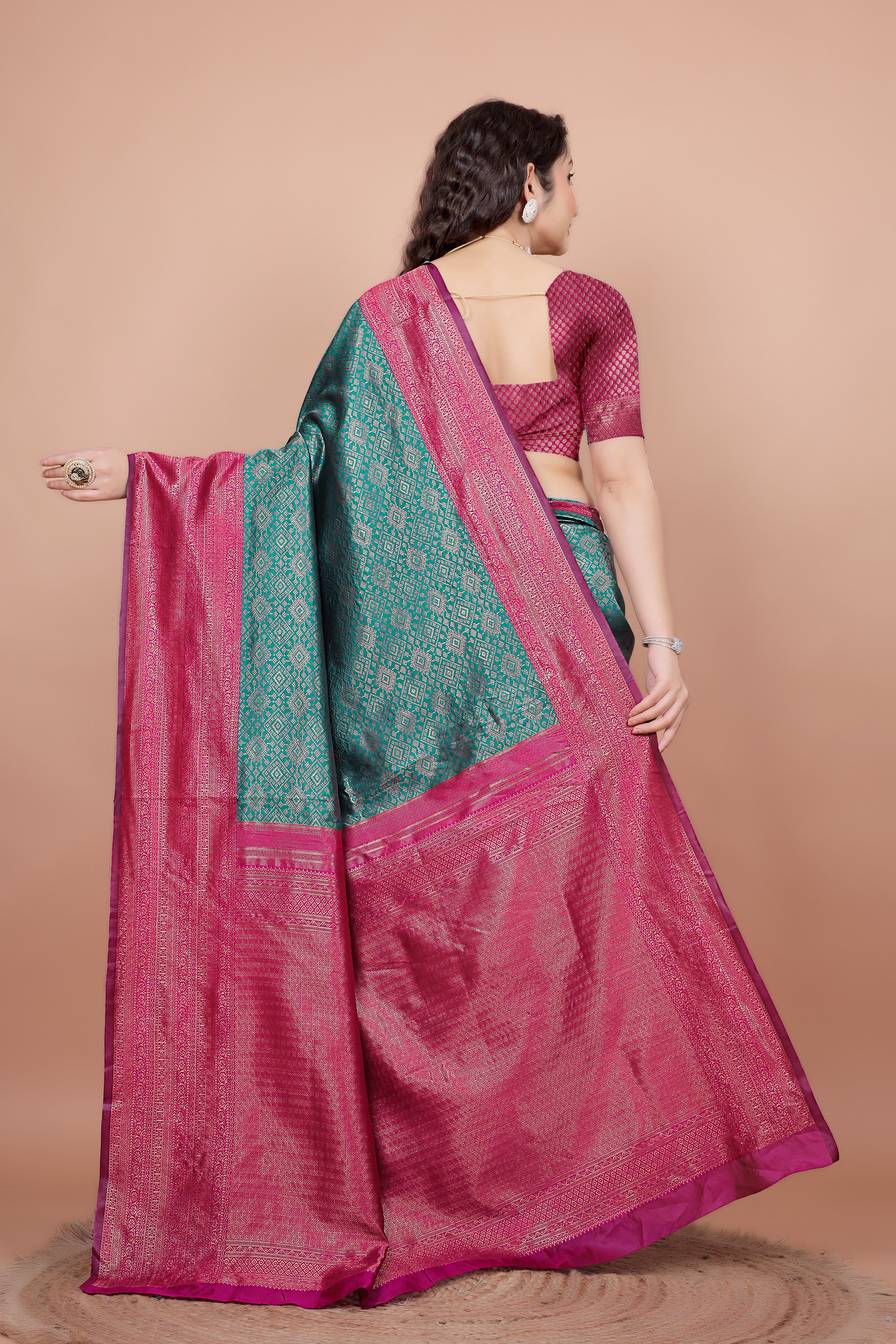 Printed Daily Wear Silk Blend Saree