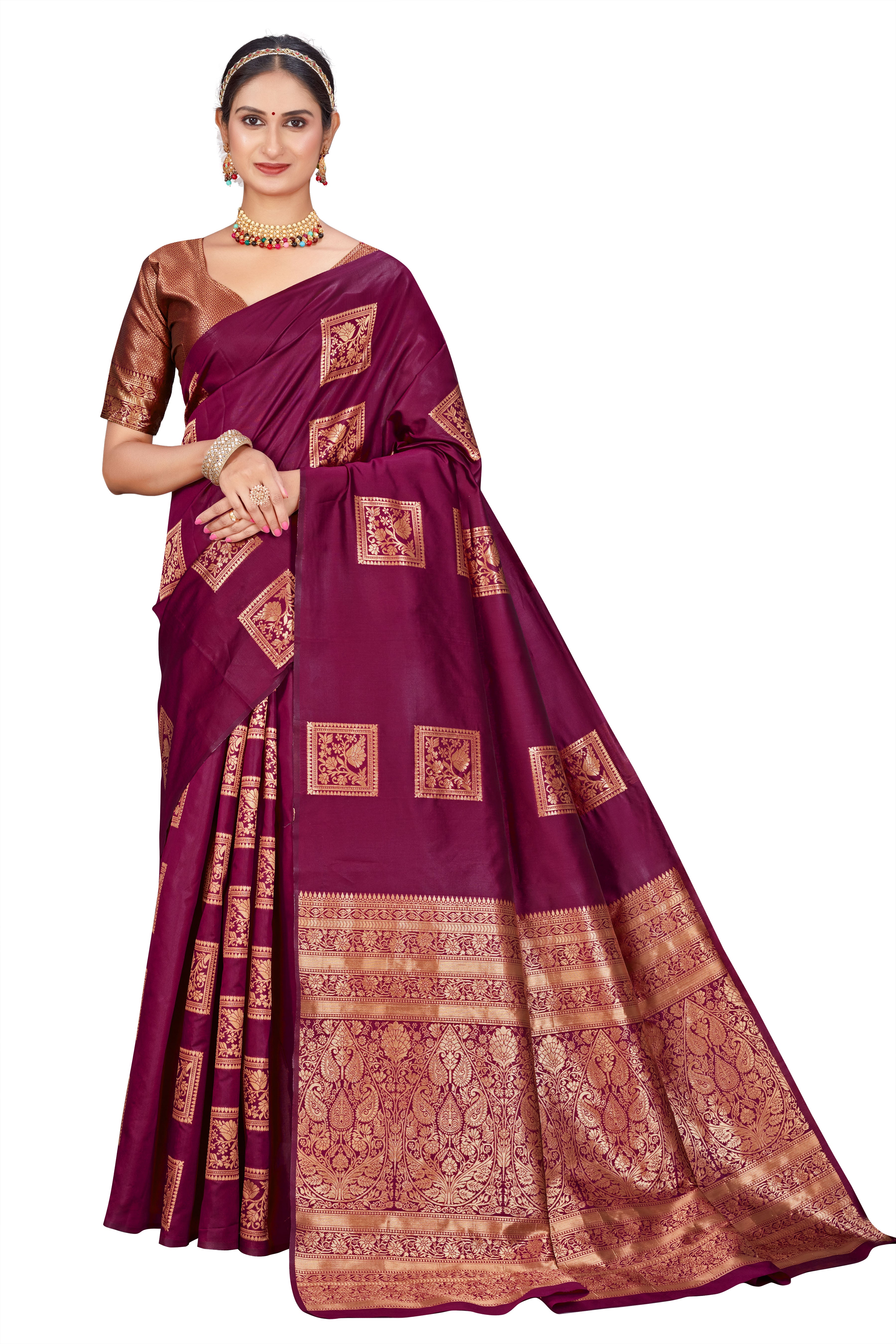 Heavily Brocaded Designer Banarasi Silk Saree