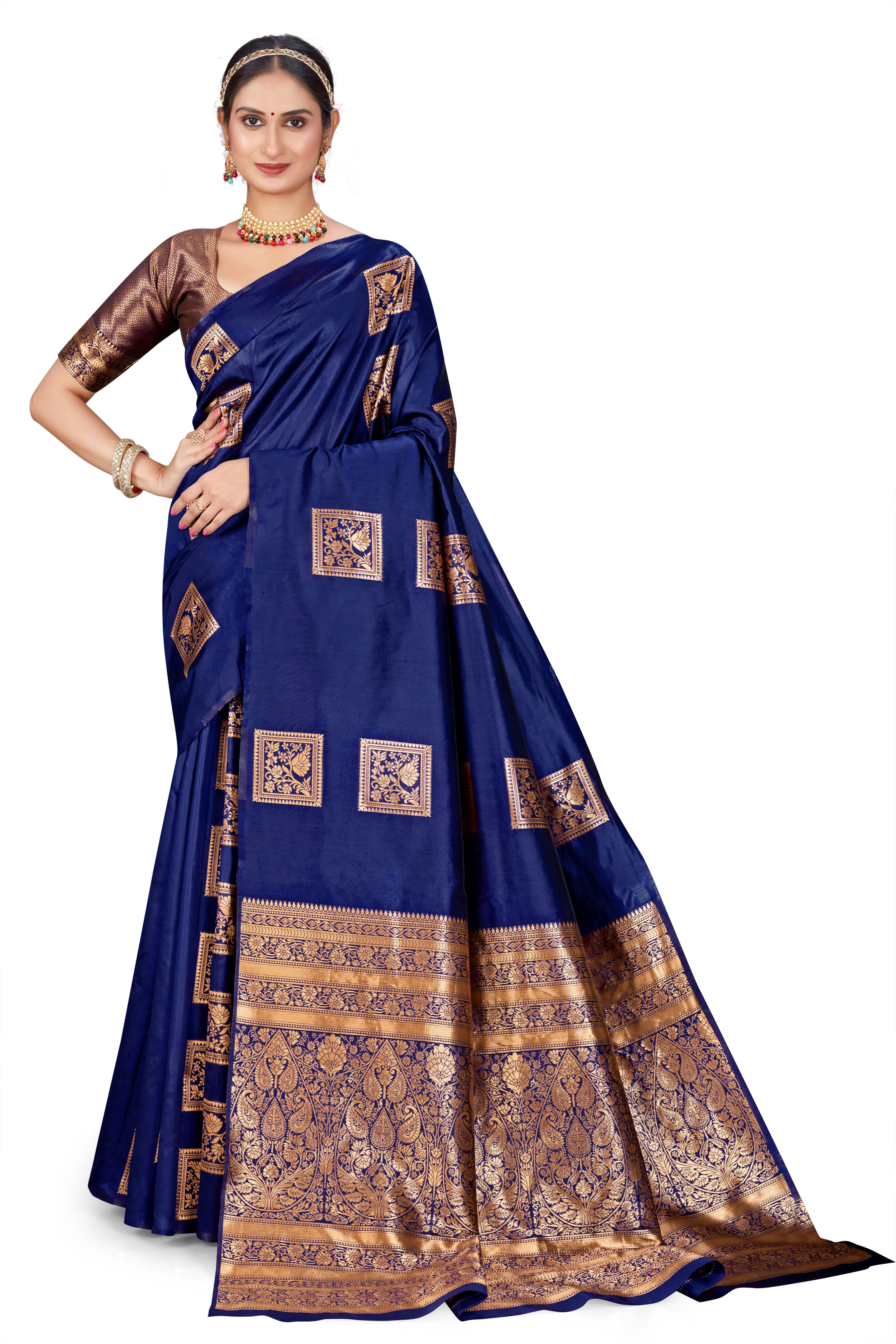 Heavily Brocaded Designer Banarasi Silk Saree