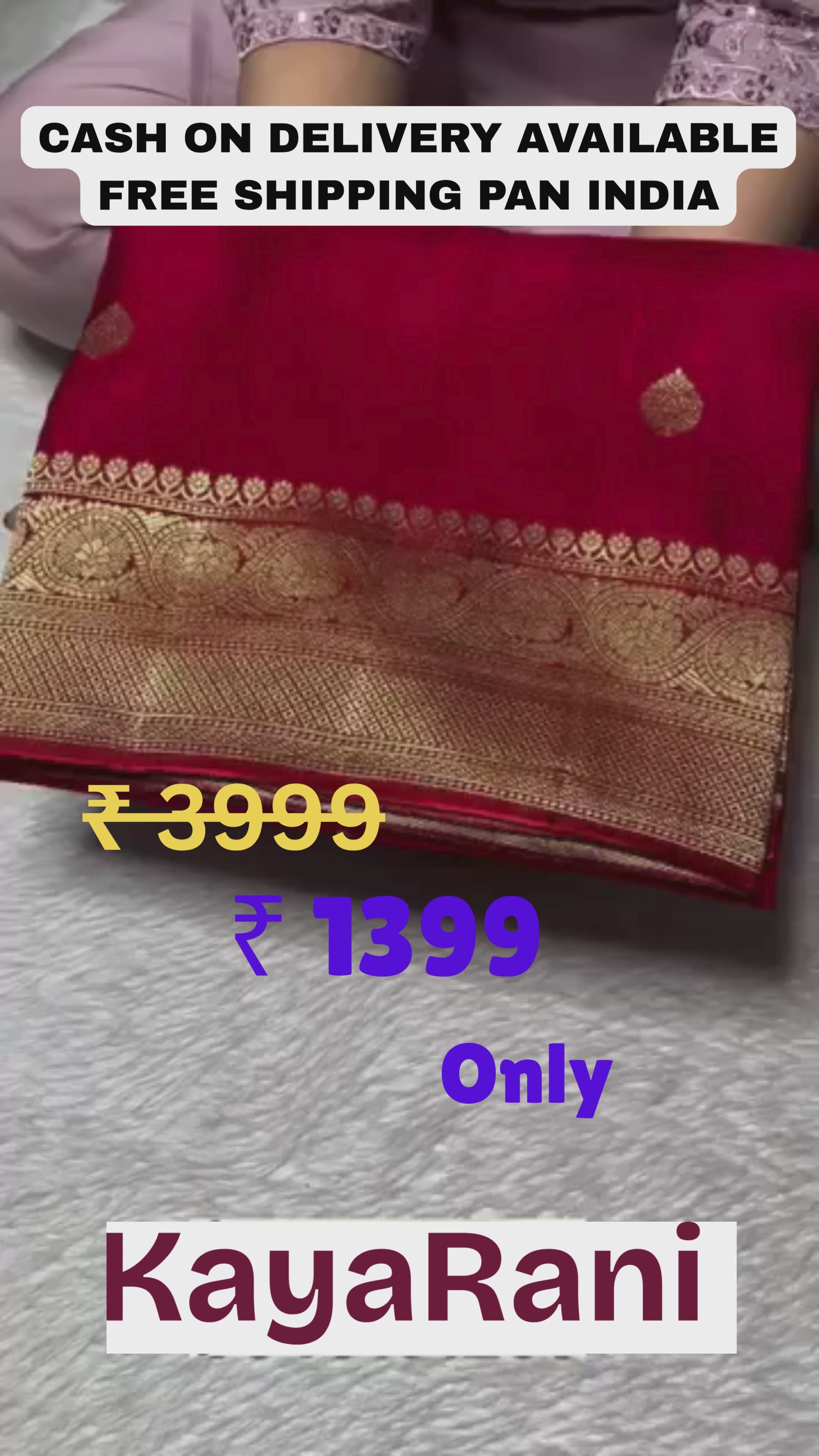 Red Georgette Silk Banarasi Saree